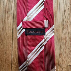 Men's Bolgheri  Red Striped Silk Tie